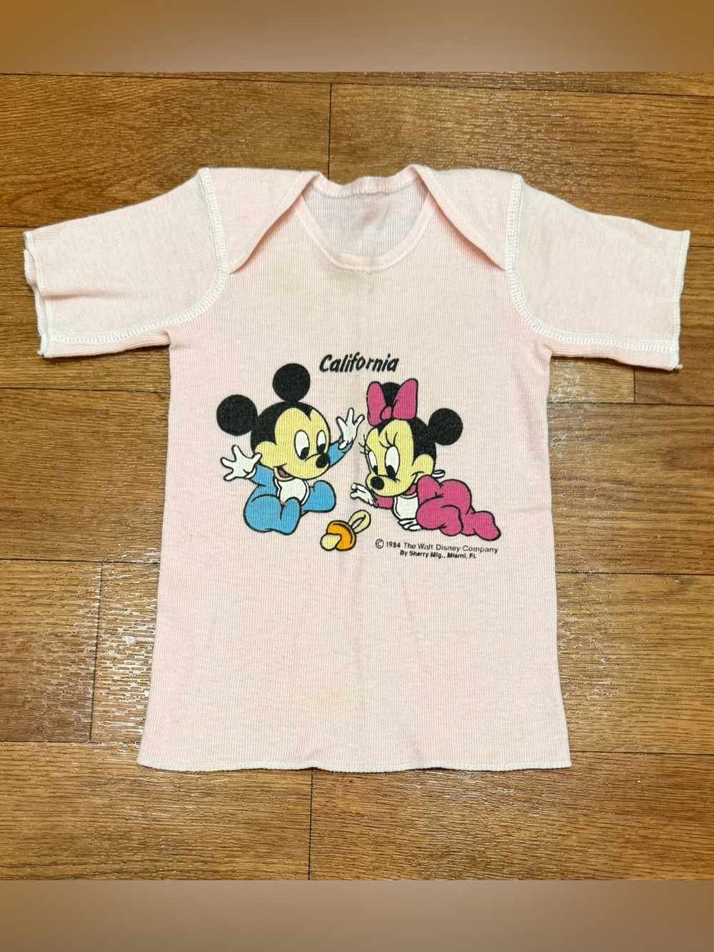 Vintage 1984 Disney Babies Mickey & Minnie T-Shirt Baby Girl Walt Disney World